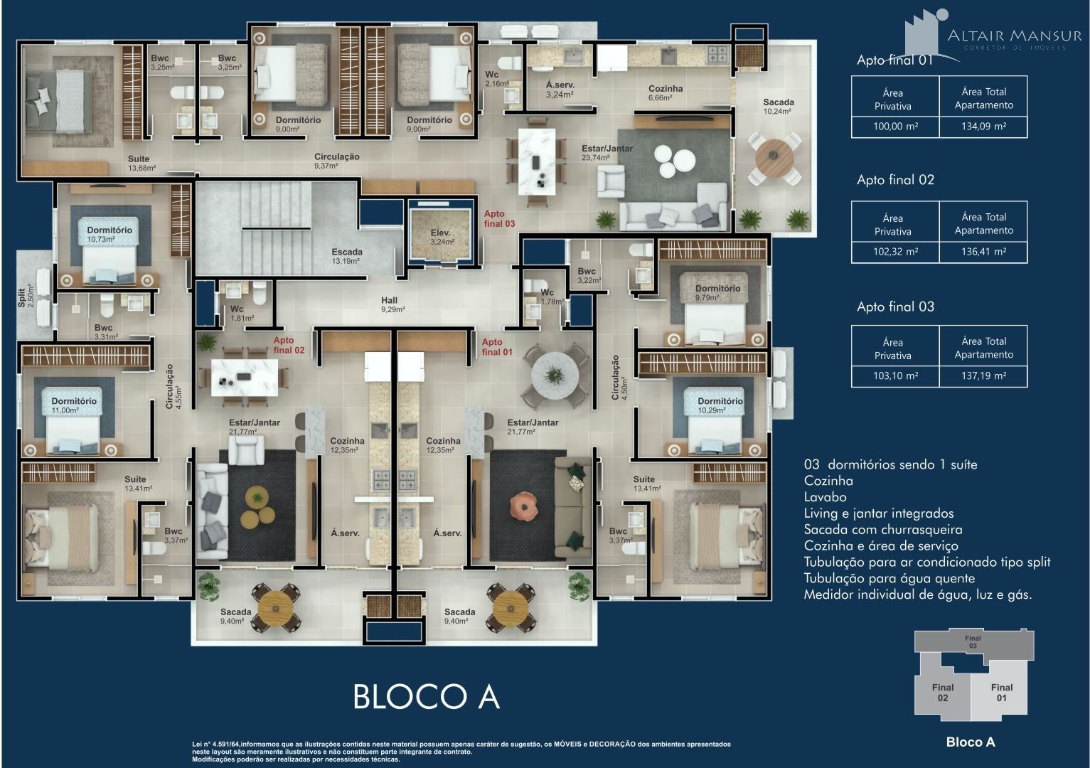 Apartamento Beira Mar à Venda 140m² – 3 Quartos, 2 Vagas – Centro, Itapoá/SC – Foto 15 | Altair Mansur Imóveis Apartamento Beira Mar à Venda 140m² – 3 Quartos, 2 Vagas – Centro, Itapoá/SC